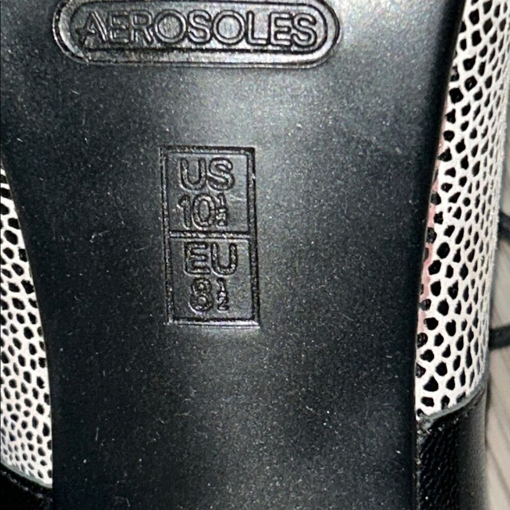 AEROSOLES Dollop black and white combat size 10 1/2 - Picture 11 of 11